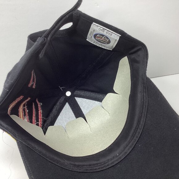 Fast Eddie Racewear Hat Men's One Size Black Flame Checkered Cap - Picture 4 of 5
